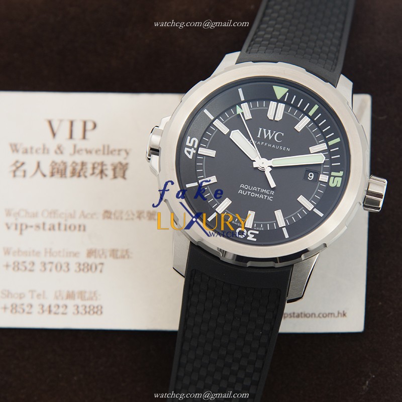 IWC IW329001 Aquatimer Replica Watch, Automatic Movement, Black Dial, Steel Case - Image 5