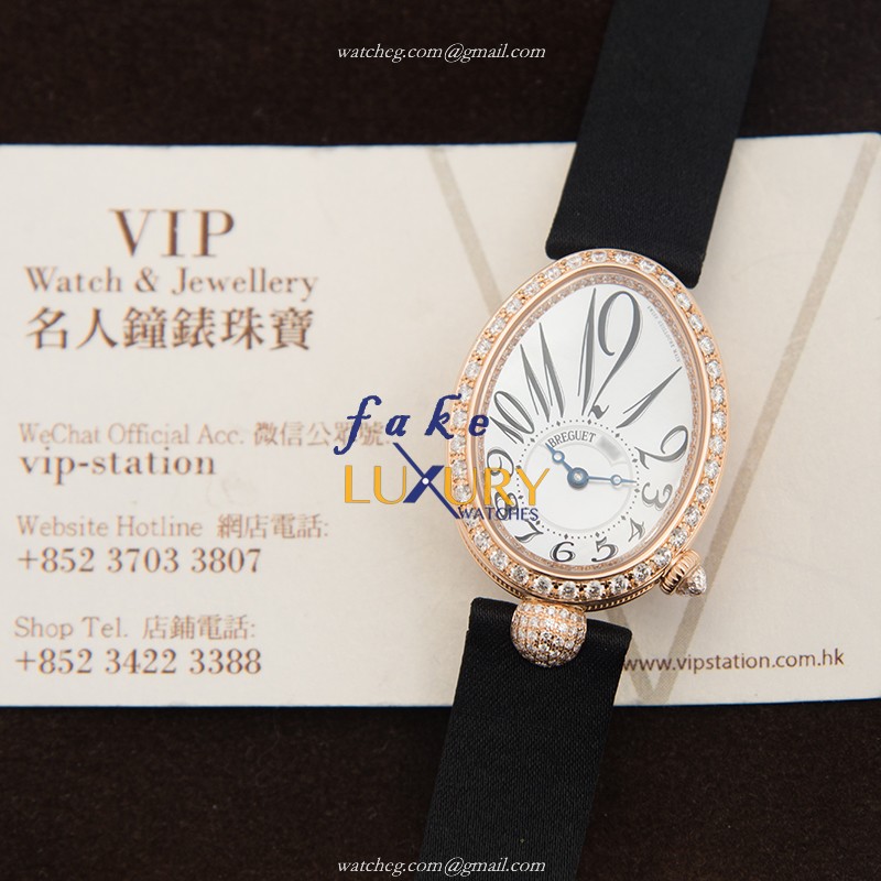 Breguet Reine de Naples 8928BR/5W/844/DD0D Replica Watch, Automatic, Rose Gold & Diamonds Case - Image 5