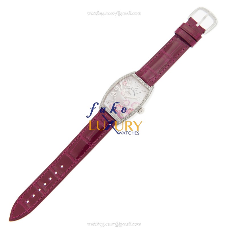 Franck Muller Cintree Curvex 2852 QZ REL MOP RS D 1RAC Quartz White Mother of Pearl Dial Replica - Image 2