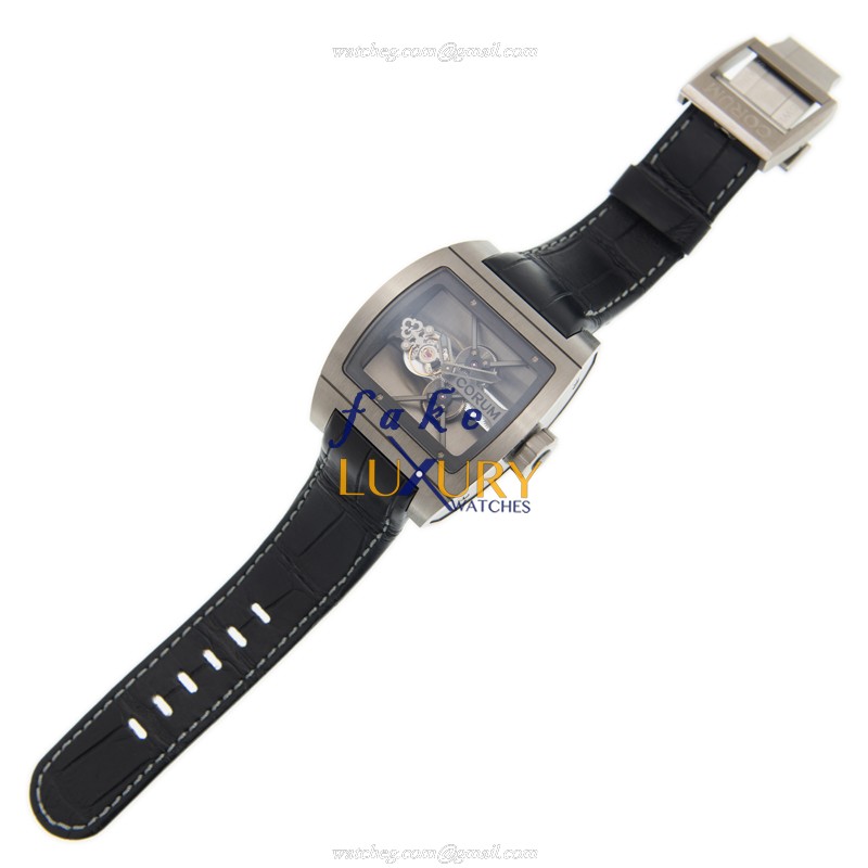 Corum 022.702.04/0F81 0000 BRIDGE Manual Wind Titanium Transparent Skull Replica Watch - Image 2
