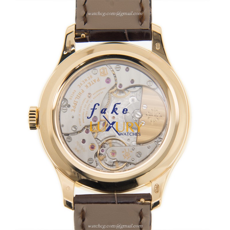 Patek Philippe 5327J-001 Replica Watch Automatic Movement White Dial 18kt Yellow Gold Case Brown - Image 3