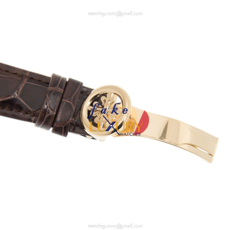 Patek Philippe 5327J-001 Replica Watch Automatic Movement White Dial 18kt Yellow Gold Case Brown - Image 4