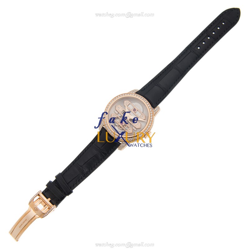 Girard Perregaux 99193D52I000-BA6A | 18kt Rose Gold Diamonds | Manual Wind | Replica Watch - Image 2
