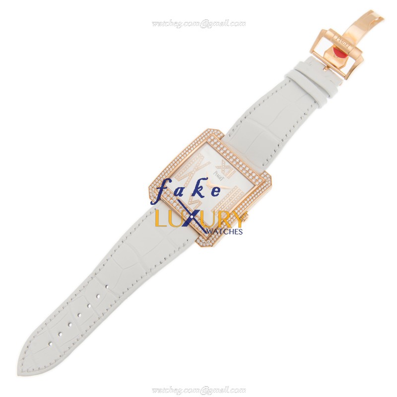 Piaget G0A34018 Limelight Replica Watch, Manual Wind, 18kt Rose Gold & Diamond Case, White Dial - Image 2