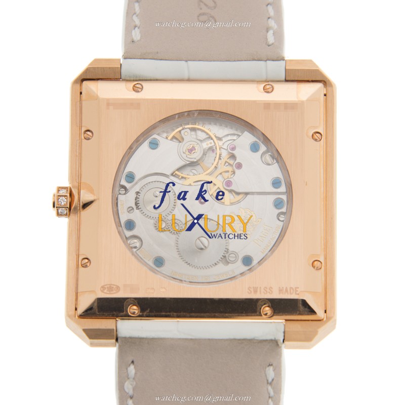 Piaget G0A34018 Limelight Replica Watch, Manual Wind, 18kt Rose Gold & Diamond Case, White Dial - Image 3