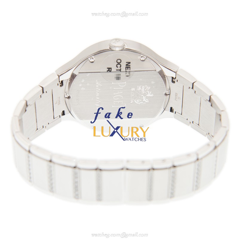 Piaget G0A36225 POLO Replica Watch, Automatic Movement, Silver Dial, 18kt White Gold & Diamond Case - Image 4
