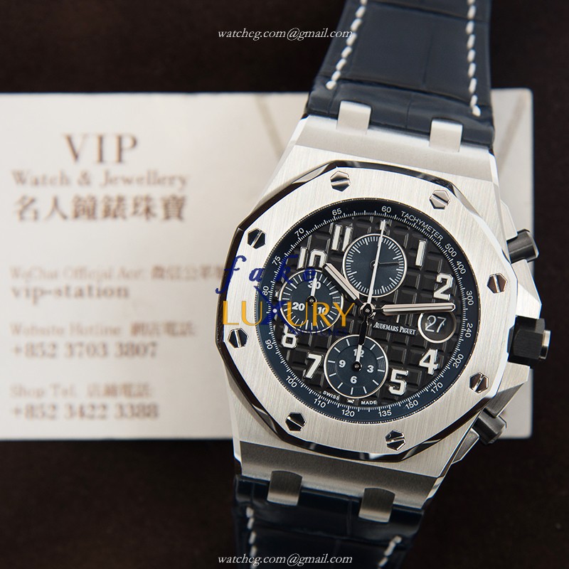 Audemars Piguet 26470ST.OO.A028CR.01 - Replica Watch - Automatic - Steel Case - Black Dial - Blue - Image 5