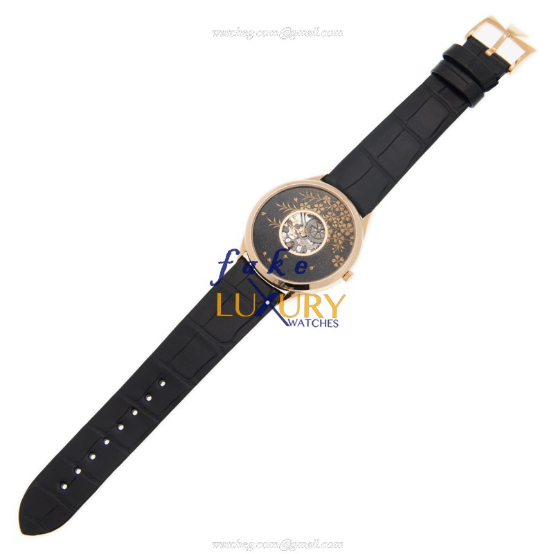 Vacheron Constantin 33222/000R-9701 Replica Watch, Manual Wind, 18kt Rose Gold, Black Dial - Image 2