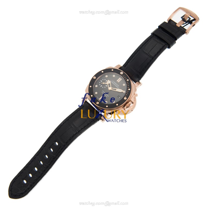 Panerai PAM00684 Luminor 18kt Rose Gold Automatic Black Dial Replica Watch - Image 2