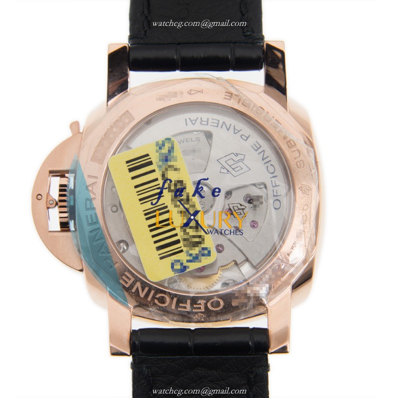 Panerai PAM00684 Luminor 18kt Rose Gold Automatic Black Dial Replica Watch - Image 3