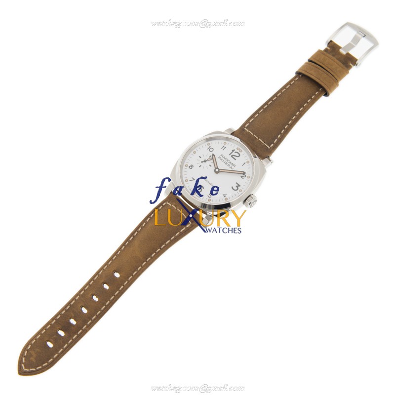Panerai PAM00655 RADIOMIR Automatic Stainless Steel Replica Watch, White Dial, Dark Brown Cowhide - Image 2