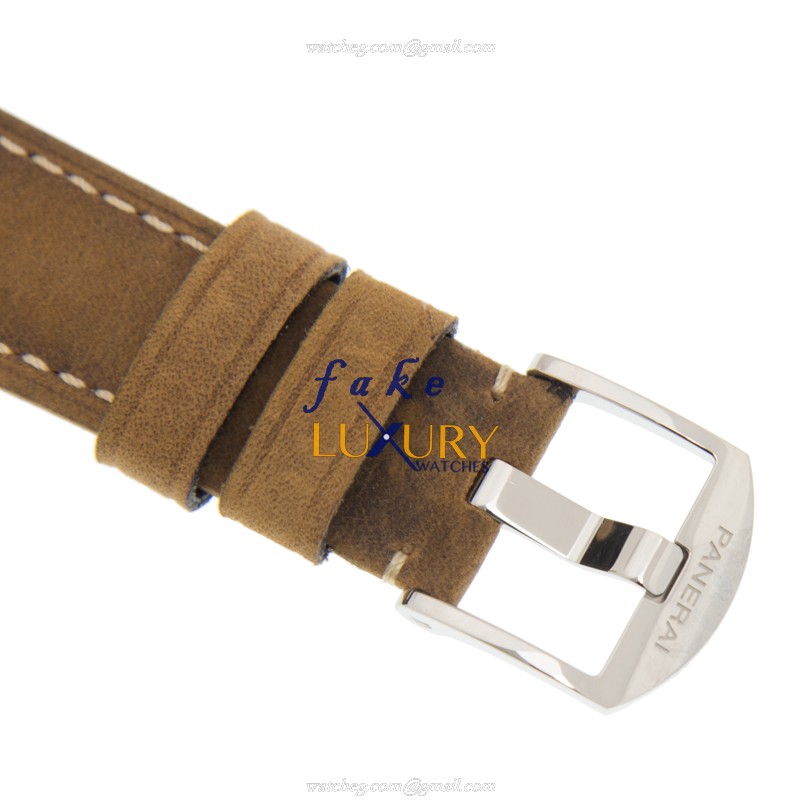 Panerai PAM00655 RADIOMIR Automatic Stainless Steel Replica Watch, White Dial, Dark Brown Cowhide - Image 4