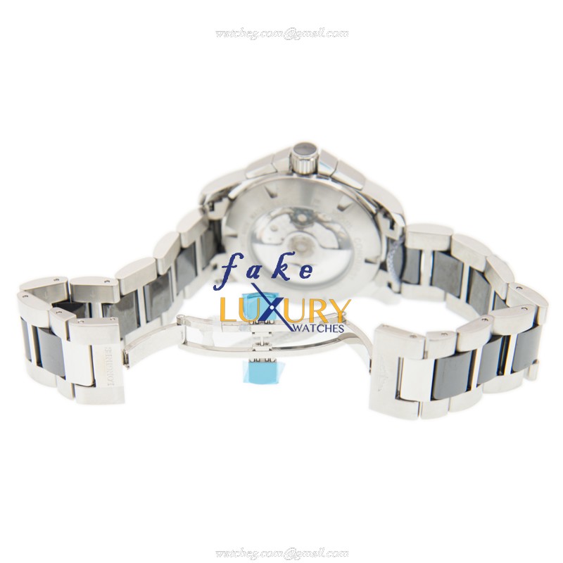 L2.744.4.56.7 - Longines Conquest Replica Watch Automatic 41mm Ceramic Steel Black Dial - Image 5