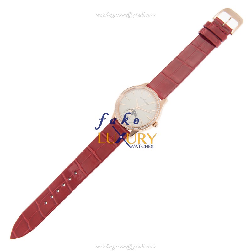 Jaeger-Lecoultre Q1252501 Luxury Replica Watch, Auto Movement, 18kt Rose Gold Diamond Case, White - Image 2
