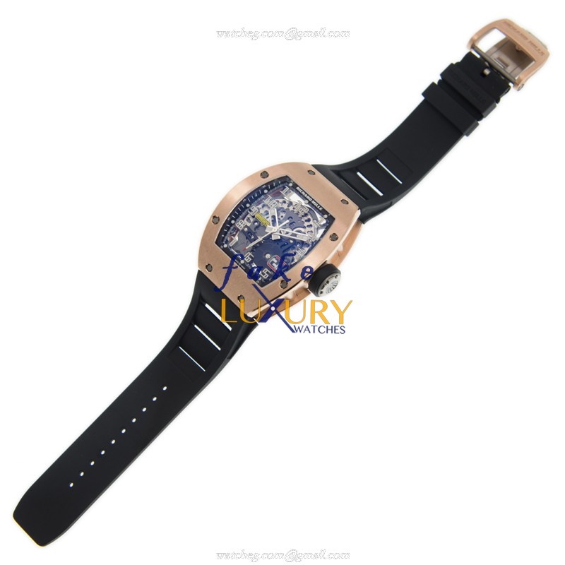 Richard Mille RM029-RG Replica Watch, Automatic Movement, 18kt Rose Gold Case, Black Dial - Image 2