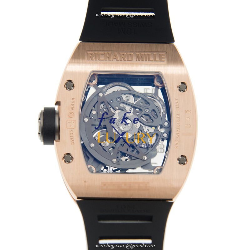 Richard Mille RM029-RG Replica Watch, Automatic Movement, 18kt Rose Gold Case, Black Dial - Image 3