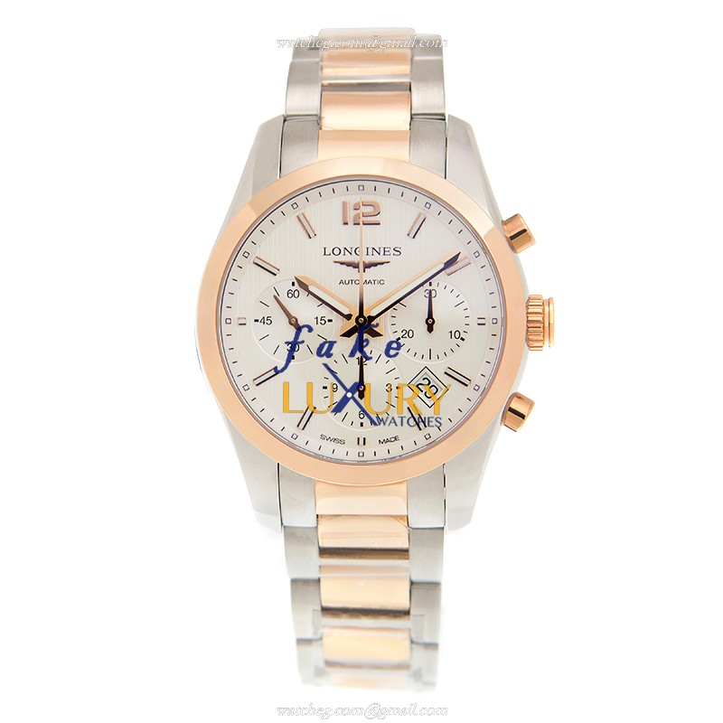 Longines L2.786.5.76.7 CONQUEST - Automatic 18kt Rose Gold & Steel Case Replica Watch - 41mm - Image 2