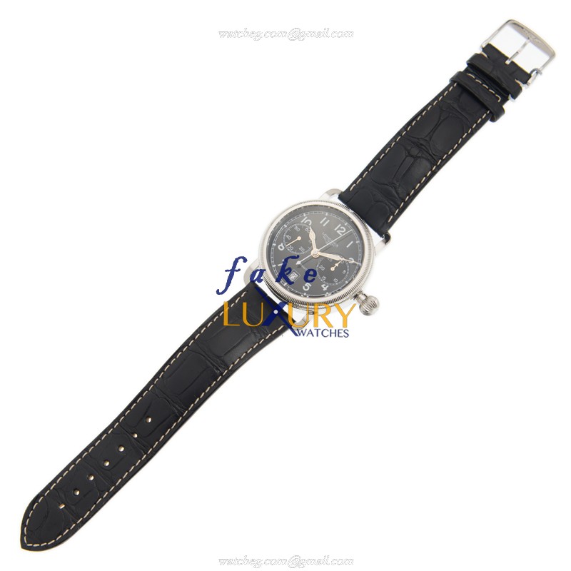 Longines L2.783.4.53.0 Heritage Replica Watch, Automatic Movement, Black Dial, Steel Case - Image 2