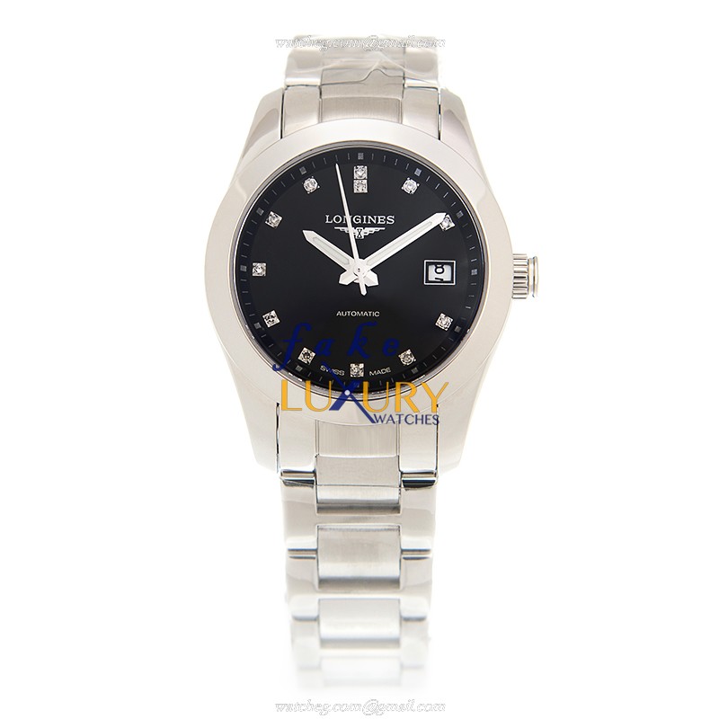 Longines L2.285.4.58.6 Conquest Classic Automatic Stainless Steel Black Dial Replica Watch - Image 2