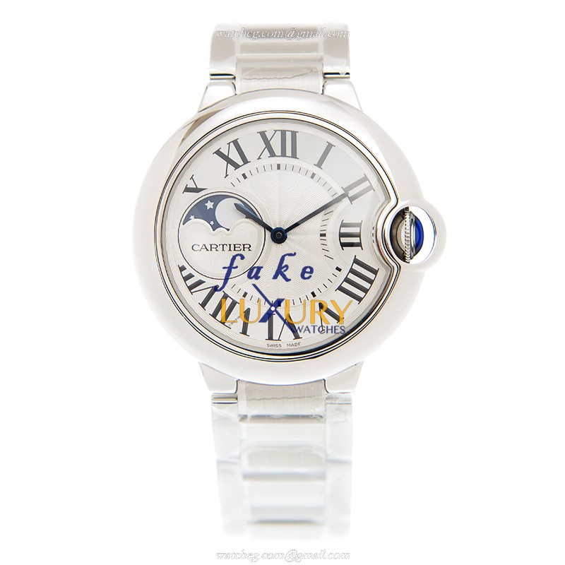 Cartier WSBB0021 BALLON BLEU Automatic Steel Case Replica Watch, Silver Dial, Stainless Steel - Image 2
