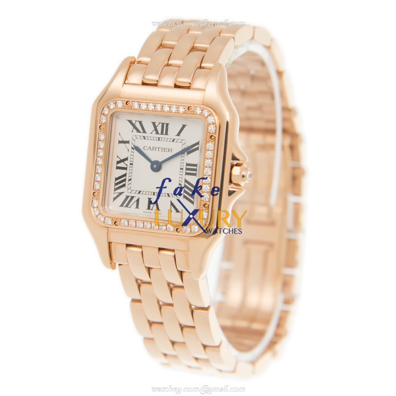 Cartier WJPN0009 Panthere De Cartier Replica Watch, Quartz Movement, Rose Gold Case with Diamonds - Image 3
