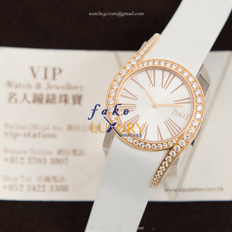 Piaget G0A41181 Limelight Replica Watch, Quartz Movement, 18kt Rose Gold & Diamonds Case - Image 5