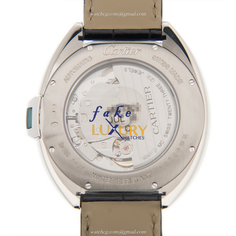 Cartier Cle De Cartier HPI01017 Automatic 18kt White Gold Diamond Silver Dial Replica Watch - Image 3