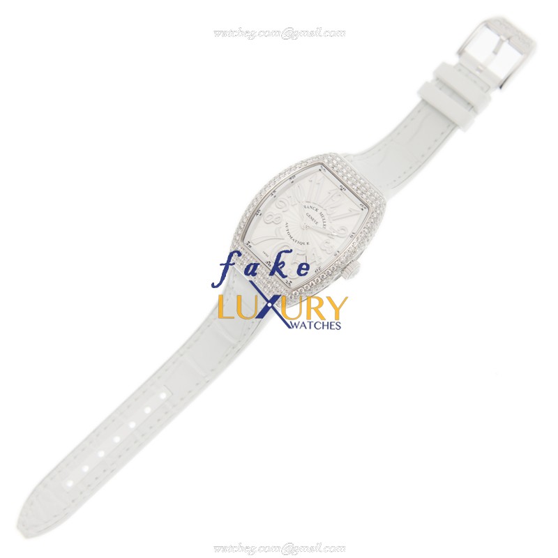 Franck Muller V 32 SC AT FO D AC.BC Vanguard Automatic White Dial Stainless Steel Diamonds Replica - Image 2