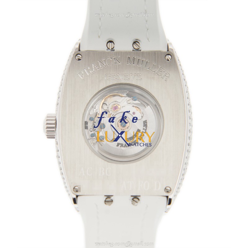 Franck Muller V 32 SC AT FO D AC.BC Vanguard Automatic White Dial Stainless Steel Diamonds Replica - Image 3
