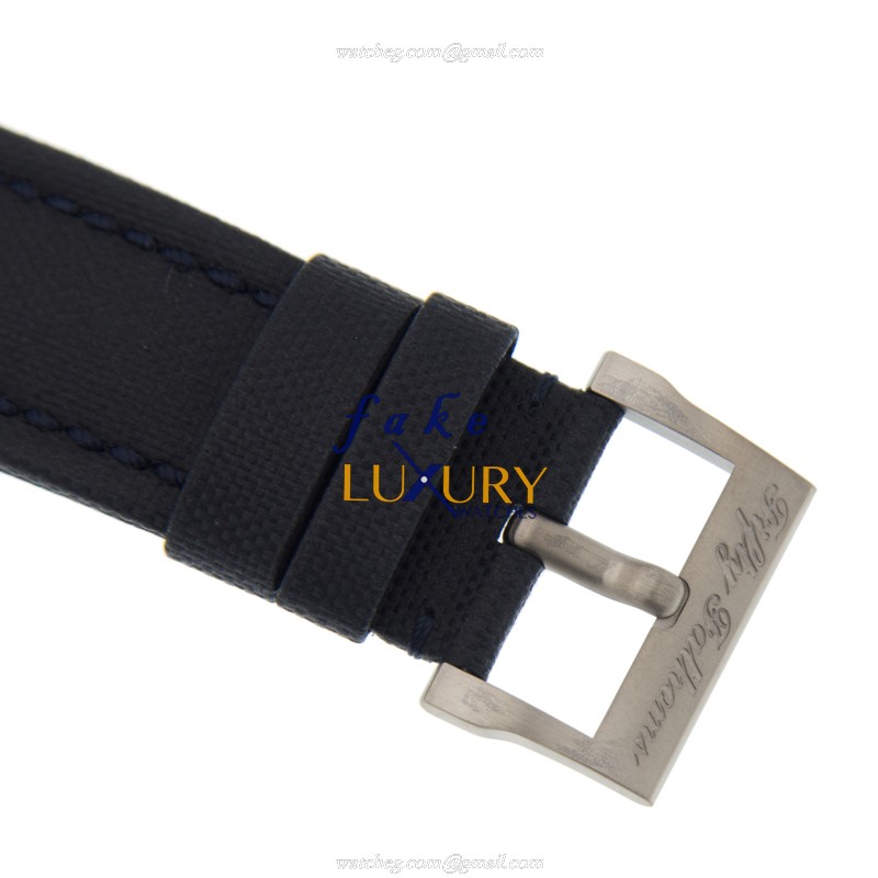 Blancpain 5015D-1240-52A Fifty Fathoms Replica Watch, Automatic, Blue Dial, Steel Case, Leather - Image 4