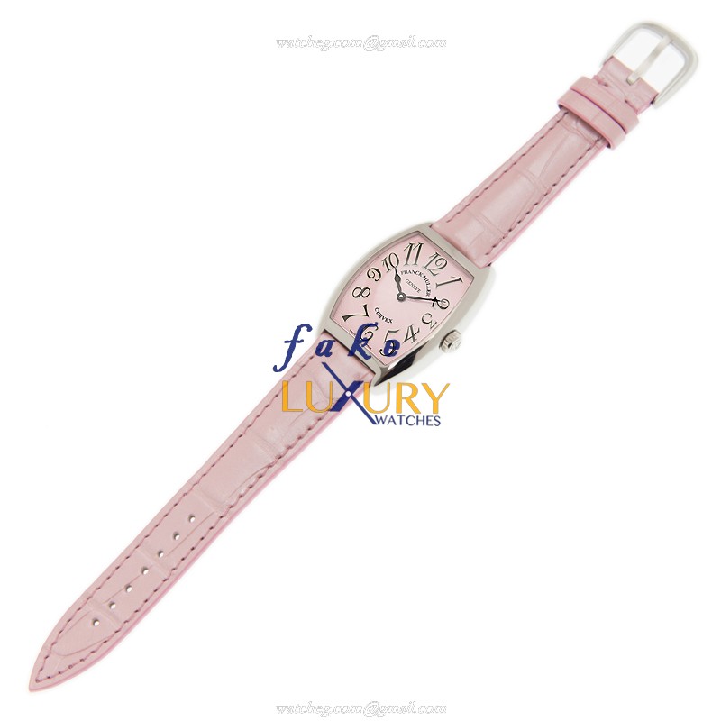 Franck Muller Cintree Curvex 7502 QZ AC - PINK Quartz Pink Dial Steel Replica Watch - Image 2