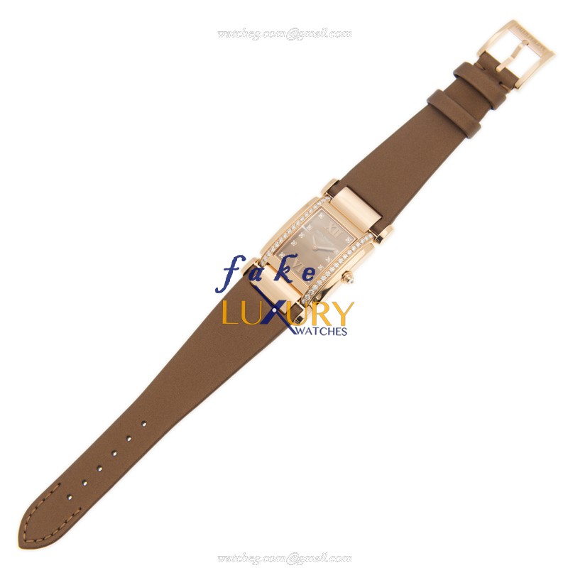 Patek Philippe 4920R-001 TWENTY-4 Replica Watch, Quartz Movement, 18kt Rose Gold Case, Brown Silk - Image 2