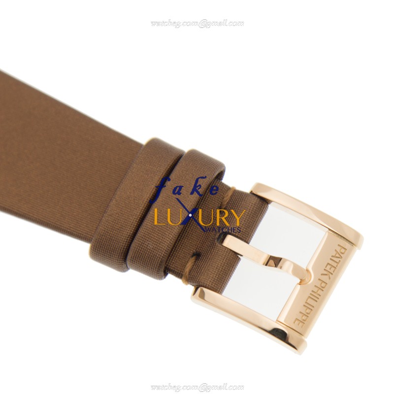 Patek Philippe 4920R-001 TWENTY-4 Replica Watch, Quartz Movement, 18kt Rose Gold Case, Brown Silk - Image 4