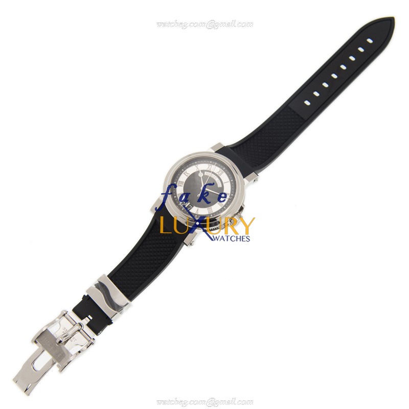 Breguet 5817ST/92/5V8 MARINE Automatic - Replica Watch - Black Dial - Rubber Strap - Steel Case - Image 2
