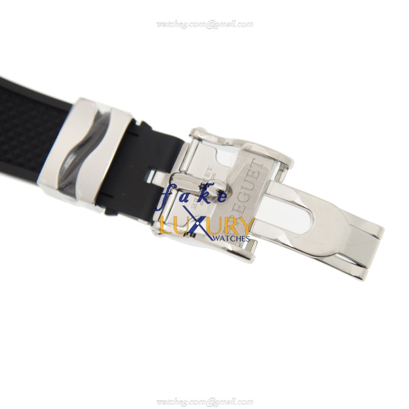 Breguet 5817ST/92/5V8 MARINE Automatic - Replica Watch - Black Dial - Rubber Strap - Steel Case - Image 4