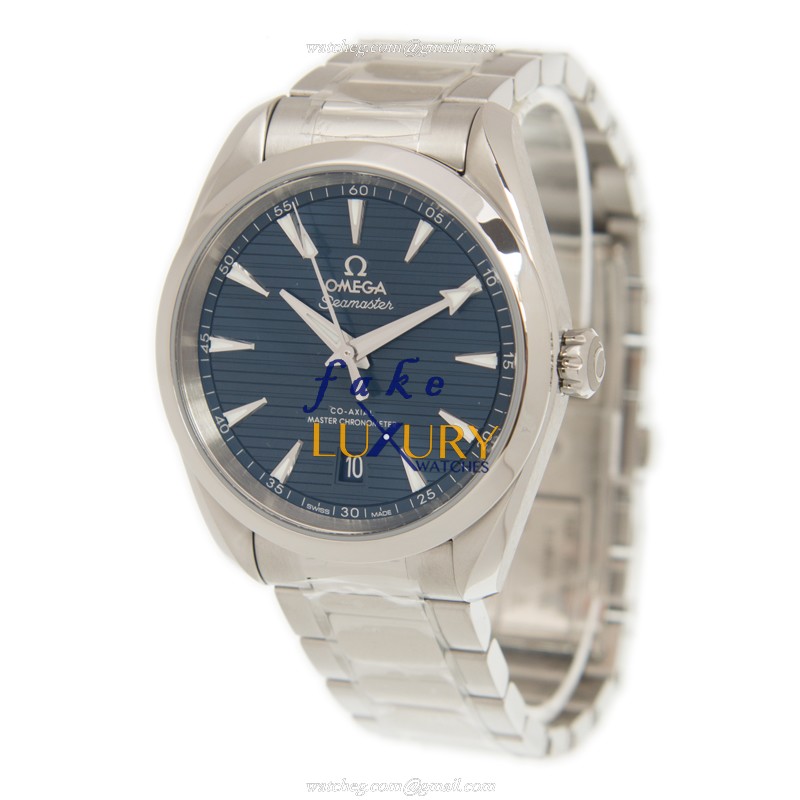 Omega SEAMASTER Automatic Replica Watch 220.10.38.20.03.001 - Blue Dial, Stainless Steel Case - Image 3