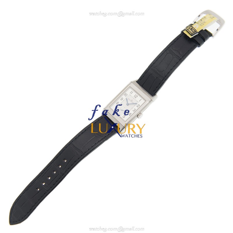 Jaeger-Lecoultre Q2438520 REVERSO Manual Wind Stainless Steel Replica Watch, Silver Dial, Alligator - Image 2