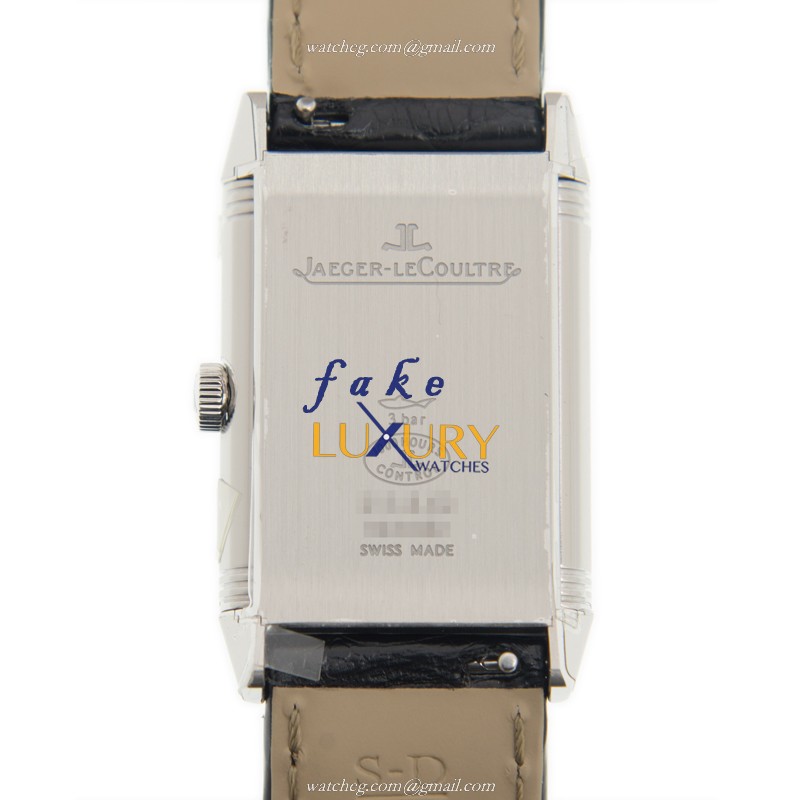 Jaeger-Lecoultre Q2438520 REVERSO Manual Wind Stainless Steel Replica Watch, Silver Dial, Alligator - Image 3