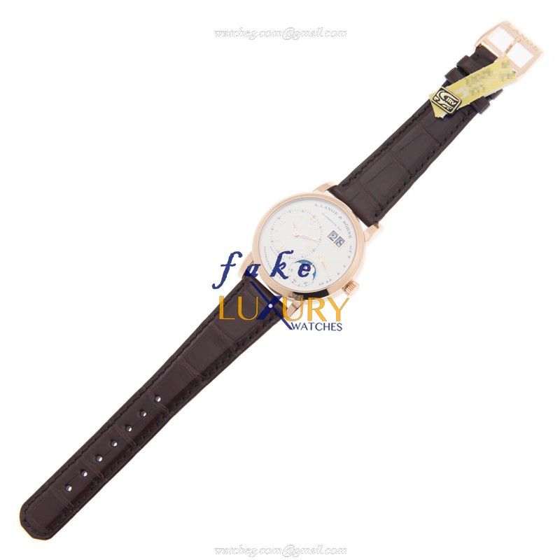 A Lange & Sohne LANGE 1 192.032 Automatic 18kt Rose Gold Silvery Dial Replica Watch - Image 2