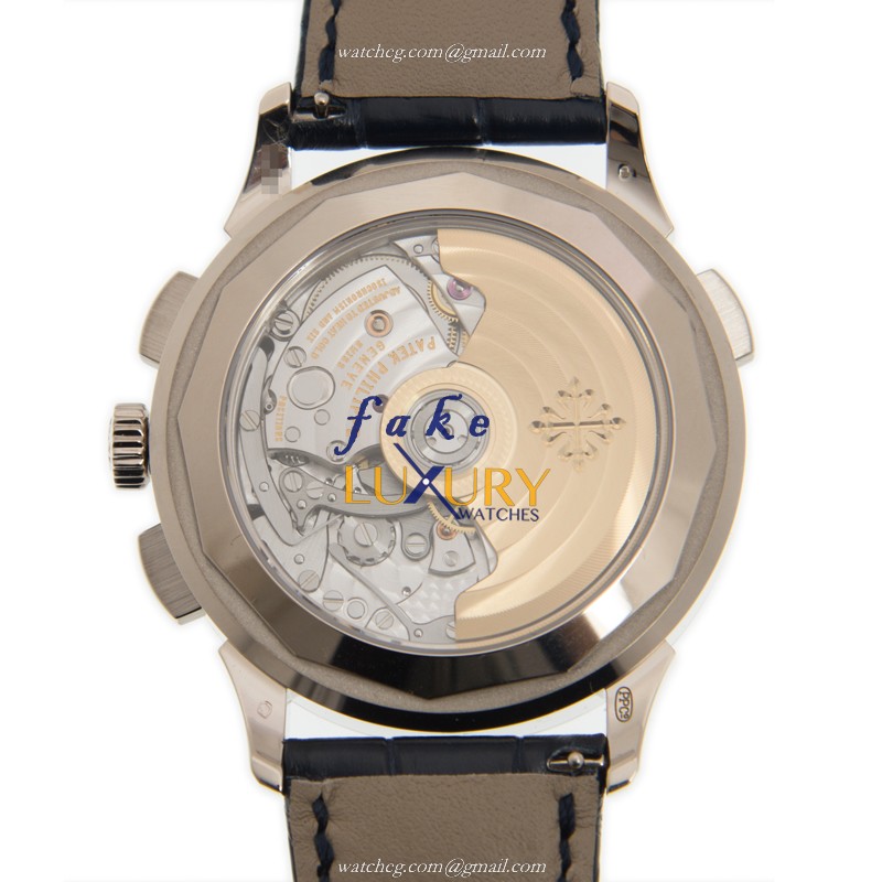 Patek Philippe 5930G-001 Replica Watch, Automatic Movement, 18kt White Gold Case, Blue Dial - Image 3