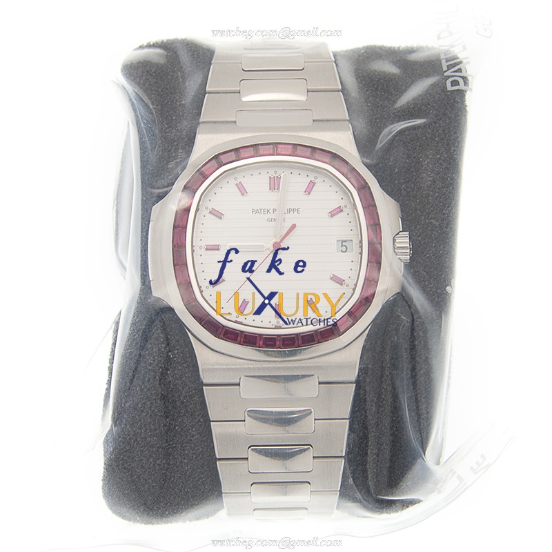Patek Philippe 5711/112P-010 Nautilus Replica Watch, Automatic Platinum Case, White Dial - Image 2