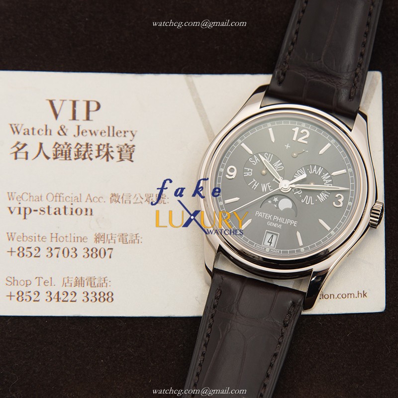 Patek Philippe 5146G-010 Replica Watch, Automatic Movement, 18kt White Gold Case, Dark Grey Dial - Image 5