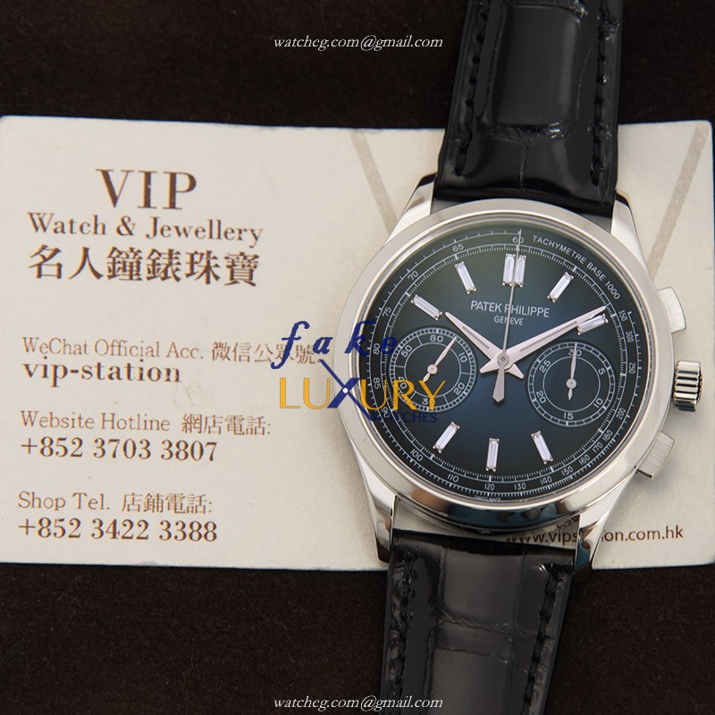 Patek Philippe 5170P-001 Replica Watch With Blue Dial, Manual Wind, 950 Platinum Case - Image 4