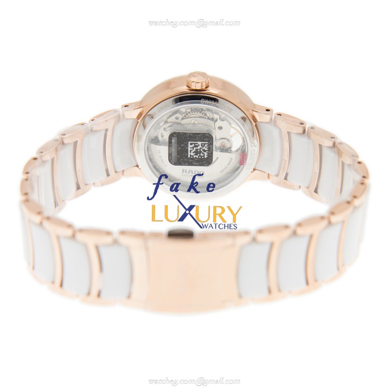 Rado CENTRIX R30248902 Automatic Gold-Plated Steel White Dial Ceramic Strap Replica Watch - Image 4