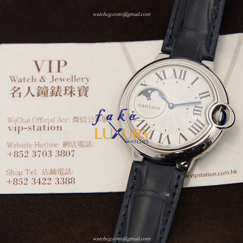 Cartier WSBB0020 BALLON BLEU - Automatic - Stainless Steel Case - Replica Watch - 37mm - Silver Dial - Image 5