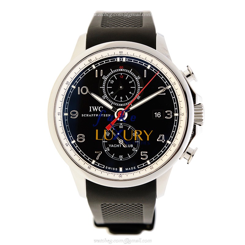 IW390210 - IWC Portuguese Replica Watch Automatic Stainless Steel Black Dial Rubber Strap - Image 2