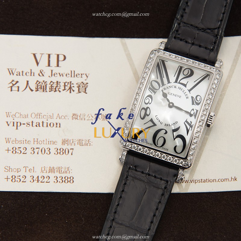 Franck Muller 952 QZ MOP D 1R AC - Replica Watch - Quartz - Stainless Steel & Diamonds - White MOP - Image 5