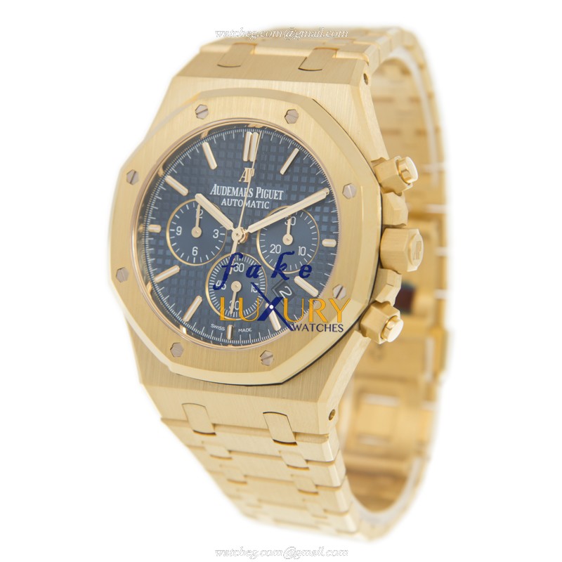 Audemars Piguet 26320BA.OO.1220BA.02 Royal Oak Replica Watch, Blue Dial, 18kt Yellow Gold Case - Image 3