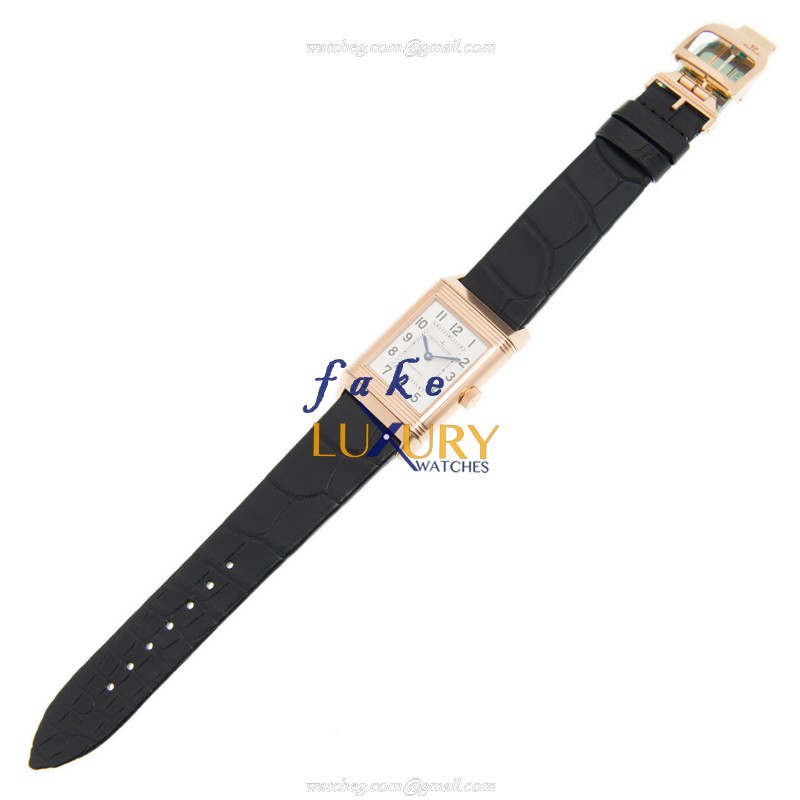 Jaeger-Lecoultre Q2572420 REVERSO Auto 18kt Rose Gold Replica Watch - Swiss Movement, Silver Dial - Image 2