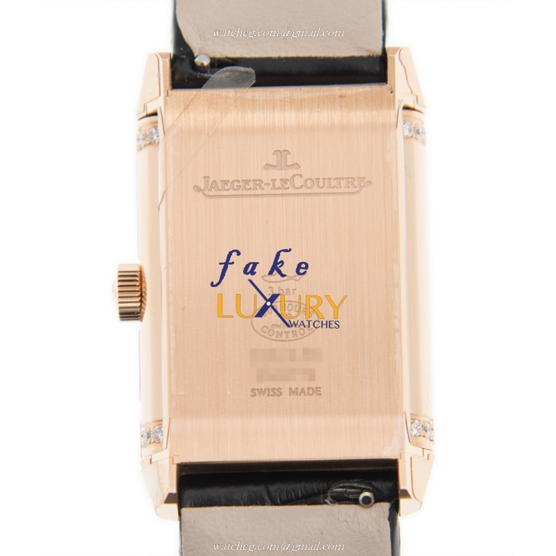 Jaeger-Lecoultre Q2572420 REVERSO Auto 18kt Rose Gold Replica Watch - Swiss Movement, Silver Dial - Image 3